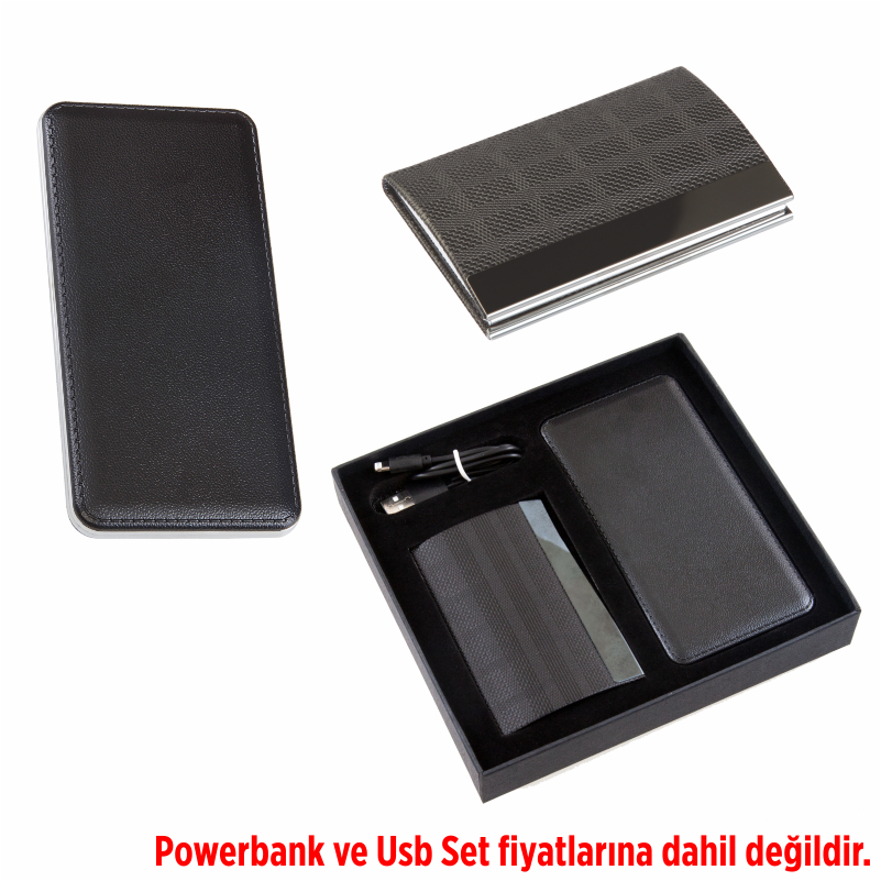 856 Hediyelik Set (Powerbank, Kartvizitlik) - Powerbank fiyata dahil değildir.